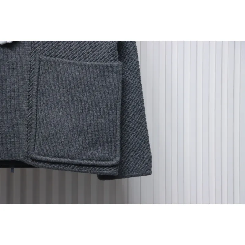 Thom Browne 22FW Horn Button Hooded Jacket Grey