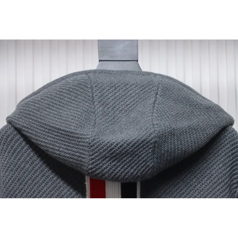 Thom Browne 22FW Horn Button Hooded Jacket Grey