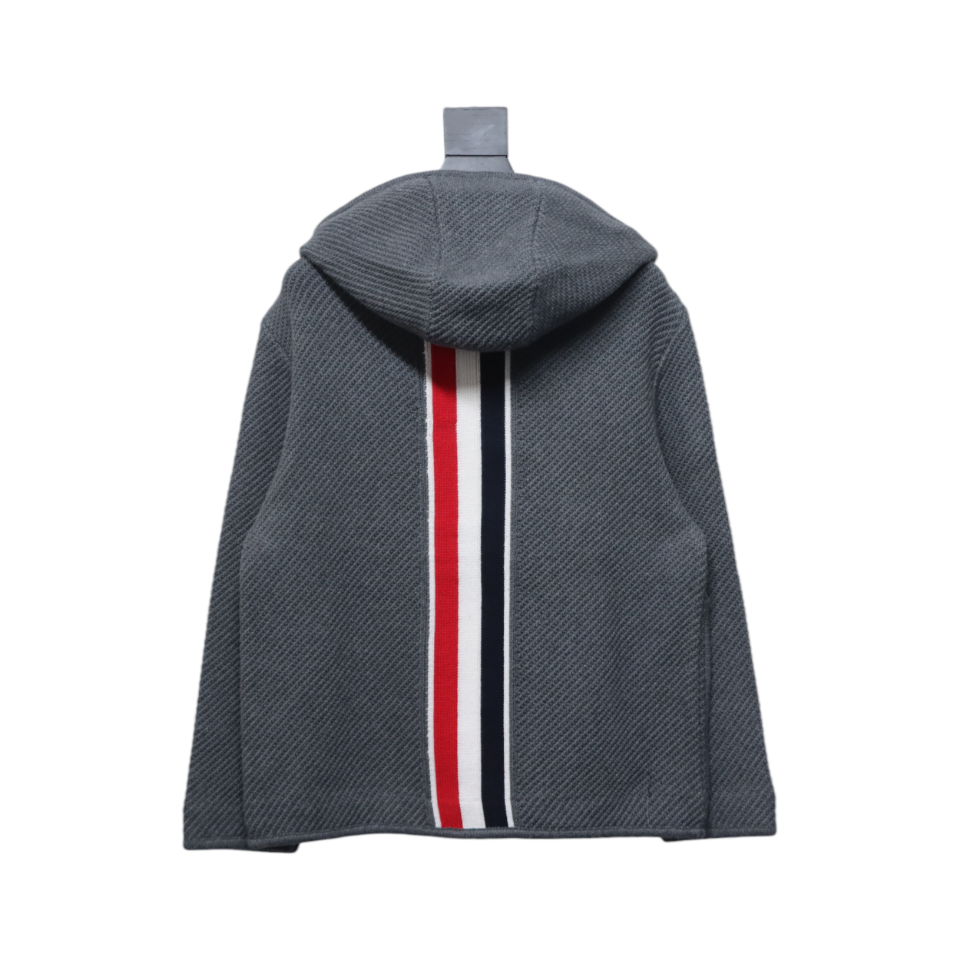 Thom Browne 22FW Horn Button Hooded Jacket Grey