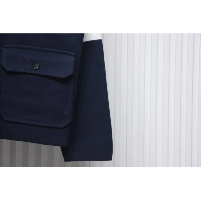 Thom Browne 23FW Cropped Wool Jacket Blue