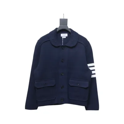 Thom Browne 23FW Cropped Wool Jacket Blue 01