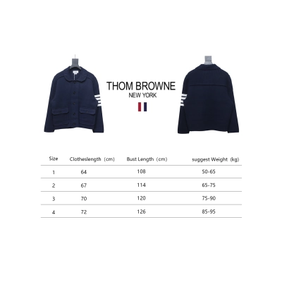 Thom Browne 23FW Cropped Wool Jacket Blue 02