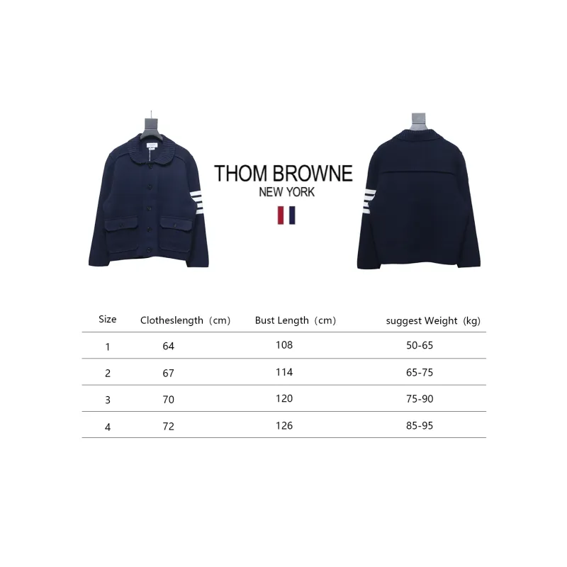 Thom Browne 23FW Cropped Wool Jacket Blue