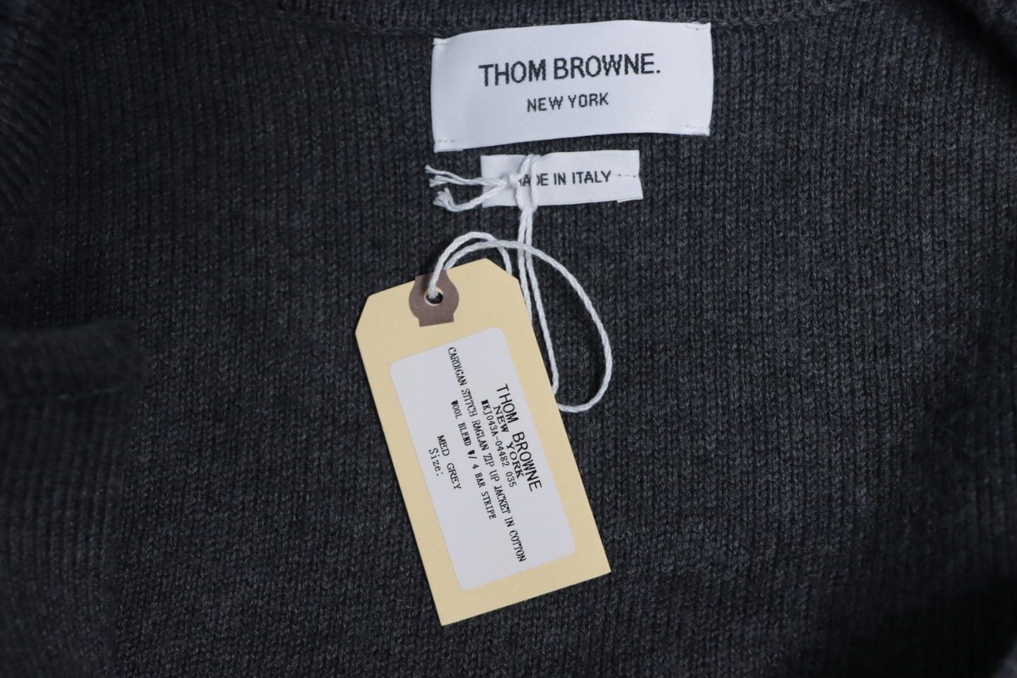 Thom Browne 23FW Cropped Wool Jacket Grey