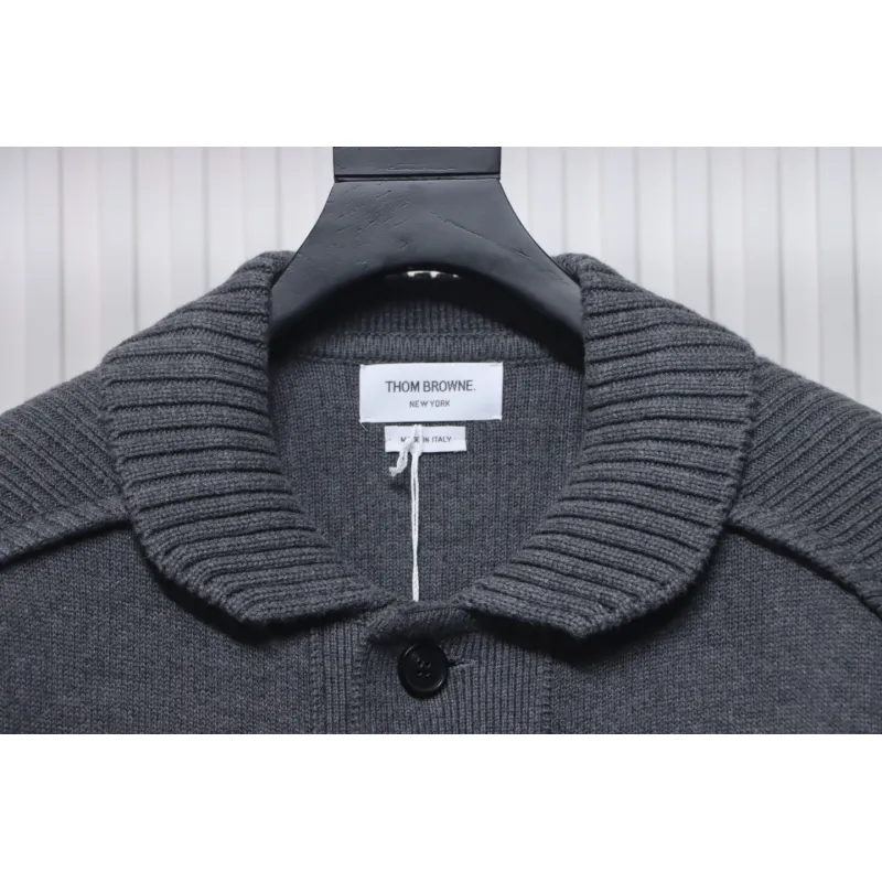 Thom Browne 23FW Cropped Wool Jacket Grey