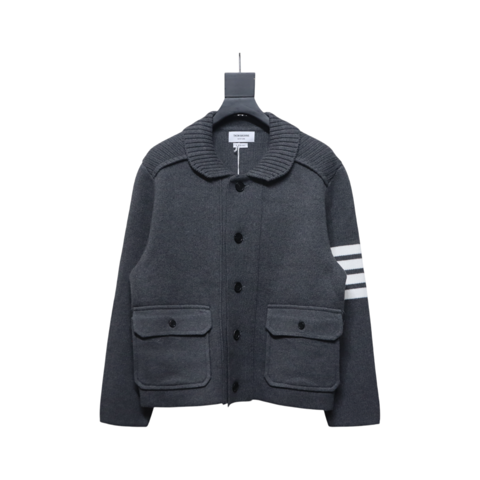 Thom Browne 23FW Cropped Wool Jacket Grey