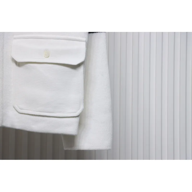 Thom Browne 23FW Cropped Wool Jacket White