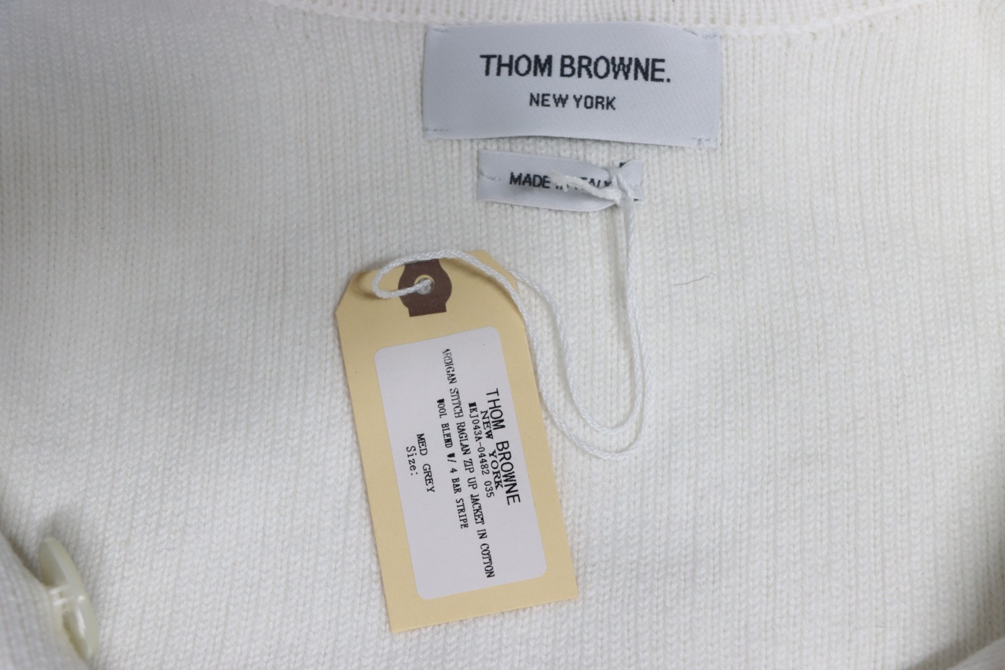 Thom Browne 23FW Cropped Wool Jacket White