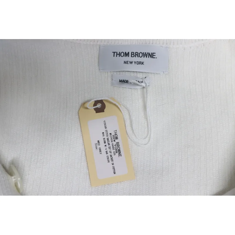 Thom Browne 23FW Cropped Wool Jacket White