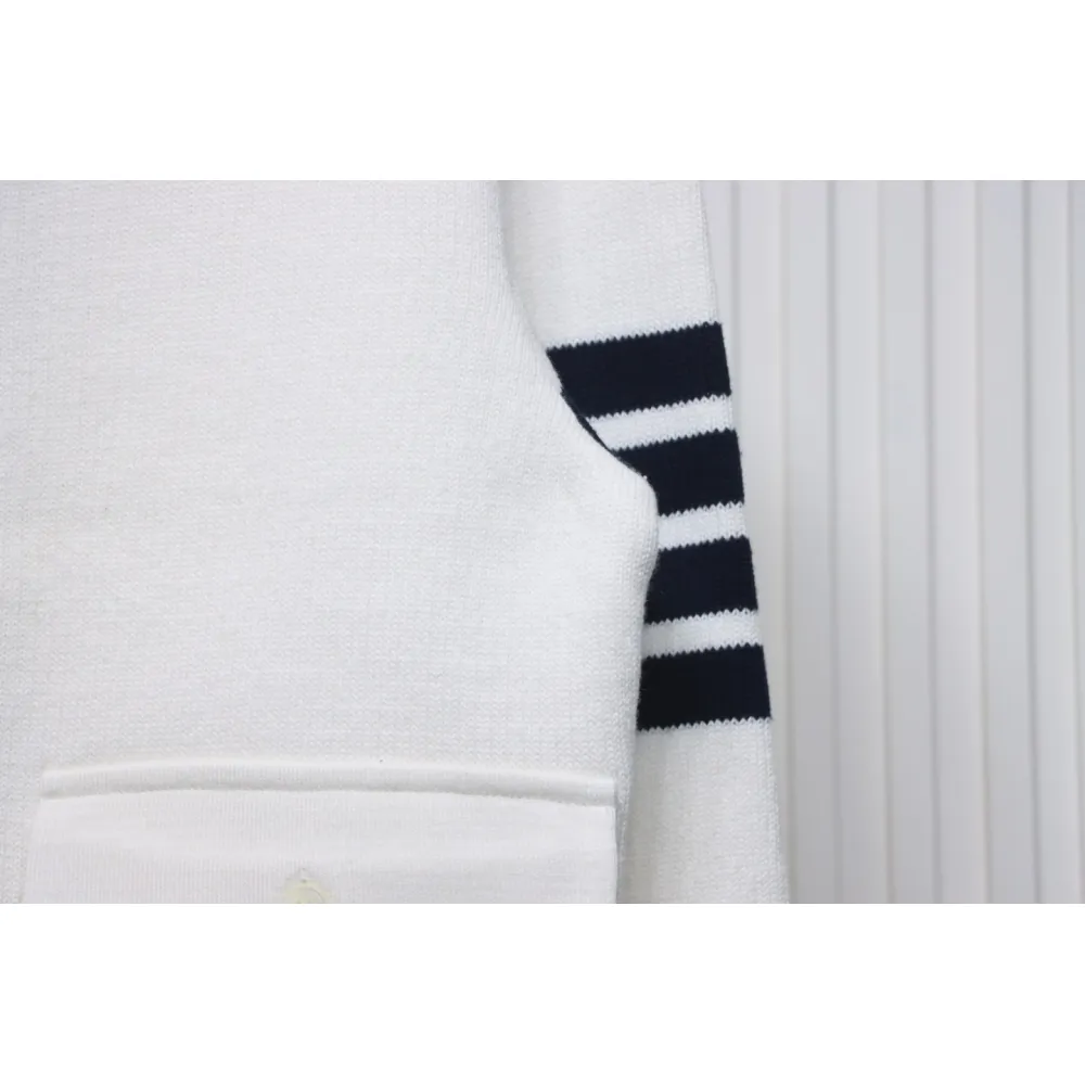 Thom Browne 23FW Cropped Wool Jacket White