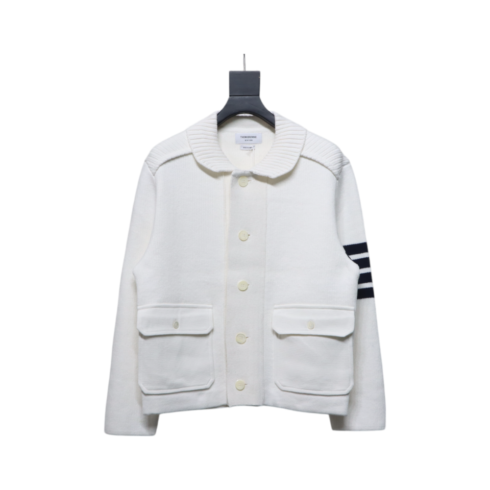 Thom Browne 23FW Cropped Wool Jacket White