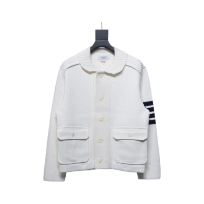 Thom Browne 23FW Cropped Wool Jacket White 01