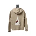 Thom Browne 23FW Sailboat Australian Wool Hooded Jacket Brown