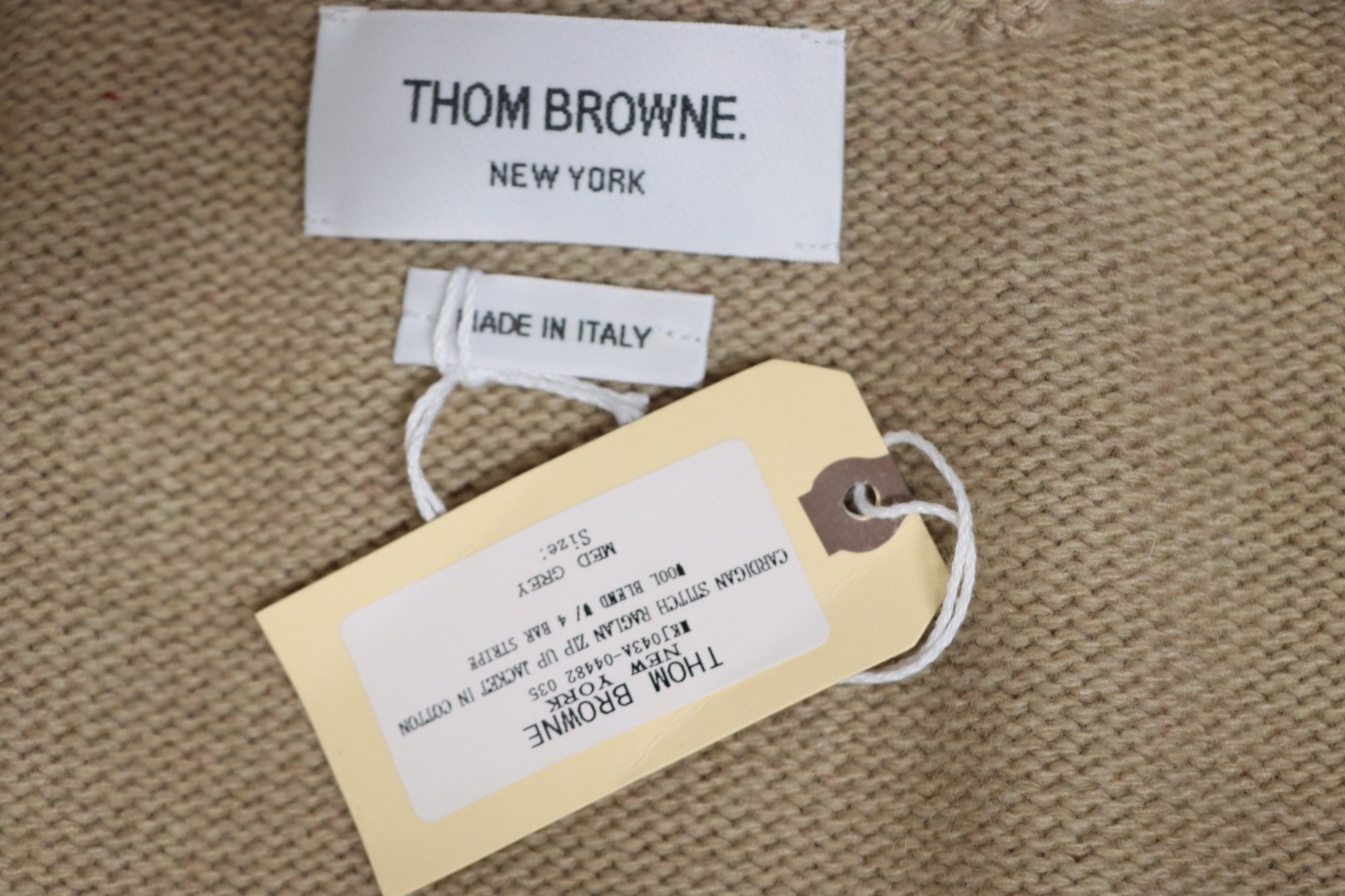 Thom Browne 23FW Sailboat Australian Wool Hooded Jacket Brown