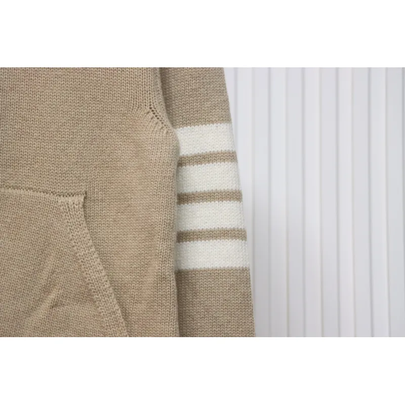 Thom Browne 23FW Sailboat Australian Wool Hooded Jacket Brown