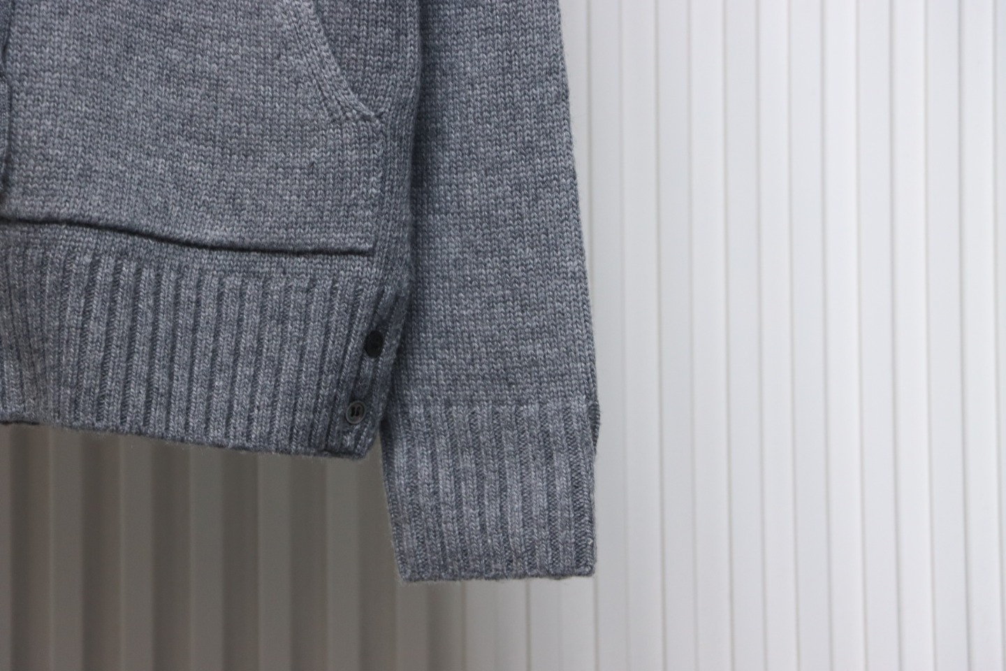 Thom Browne 23FW Sailboat Australian Wool Hooded Jacket Grey