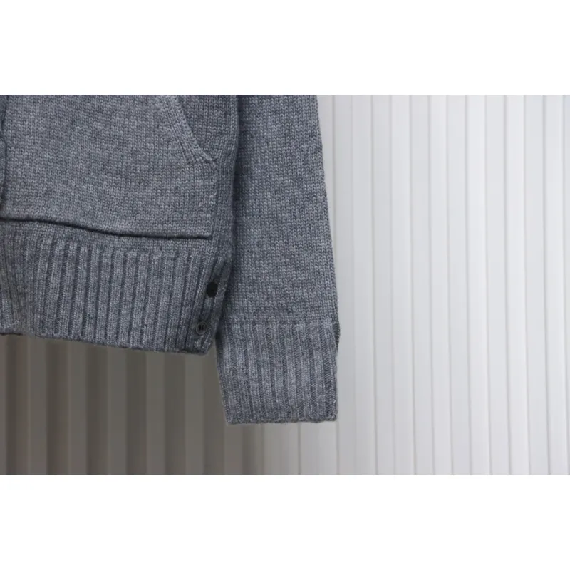 Thom Browne 23FW Sailboat Australian Wool Hooded Jacket Grey