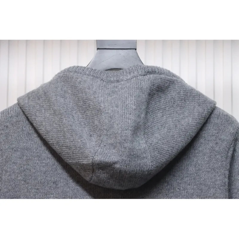 Thom Browne 23FW Sailboat Australian Wool Hooded Jacket Grey