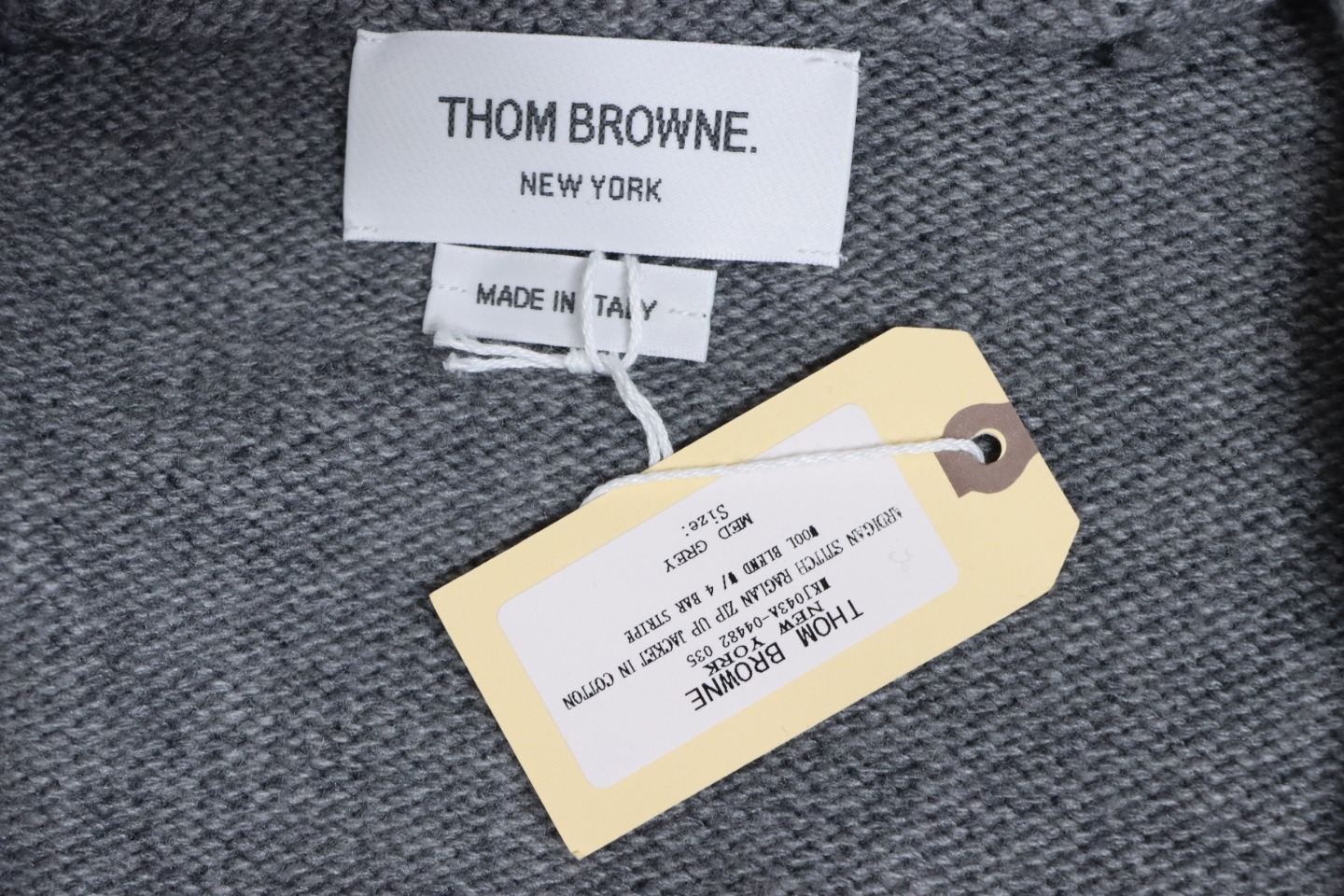 Thom Browne 23FW Sailboat Australian Wool Hooded Jacket Grey