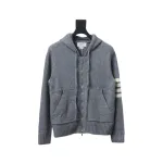 Thom Browne 23FW Sailboat Australian Wool Hooded Jacket Grey