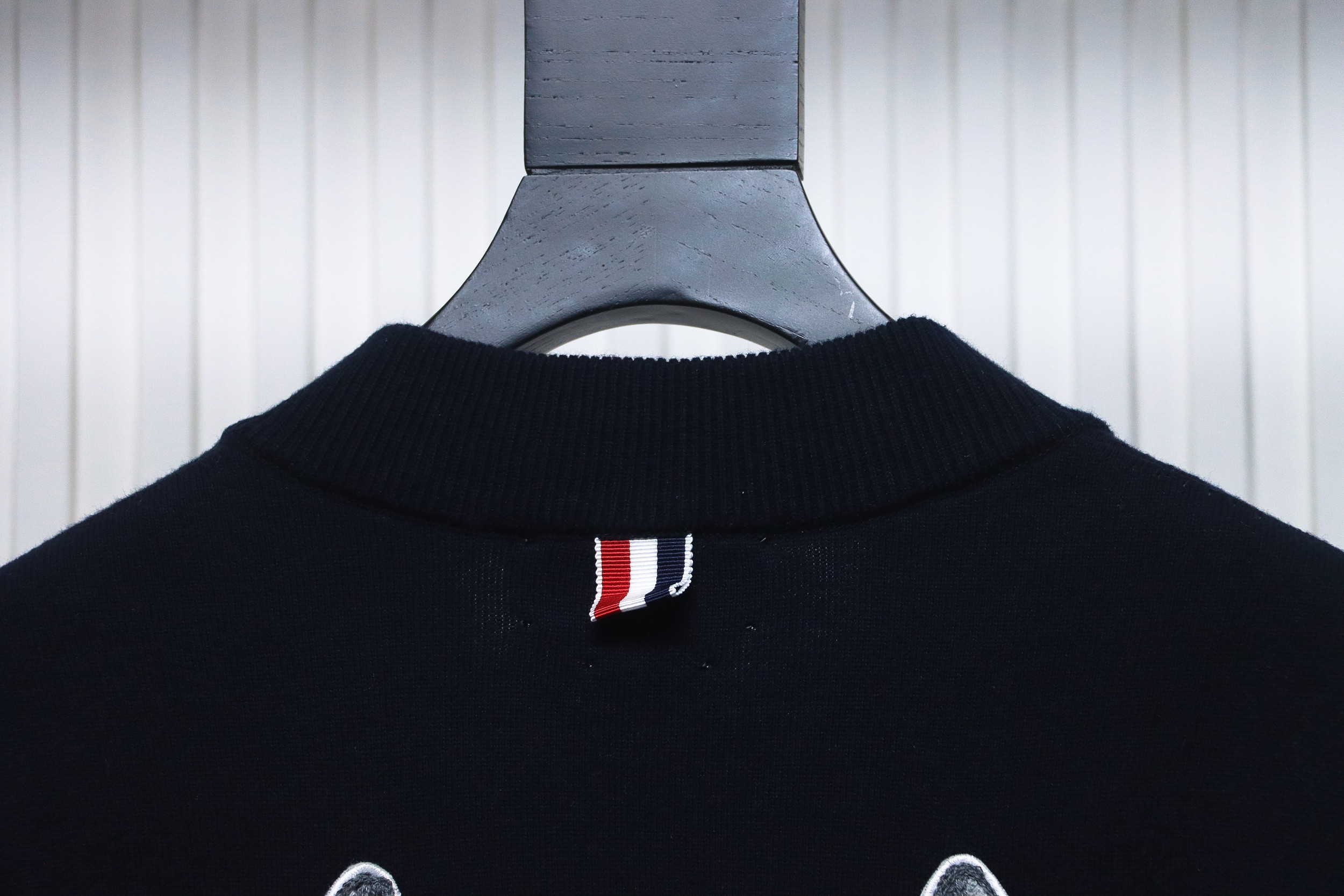 Thom Browne 24FW Crab Zipper Baseball Jacket Black