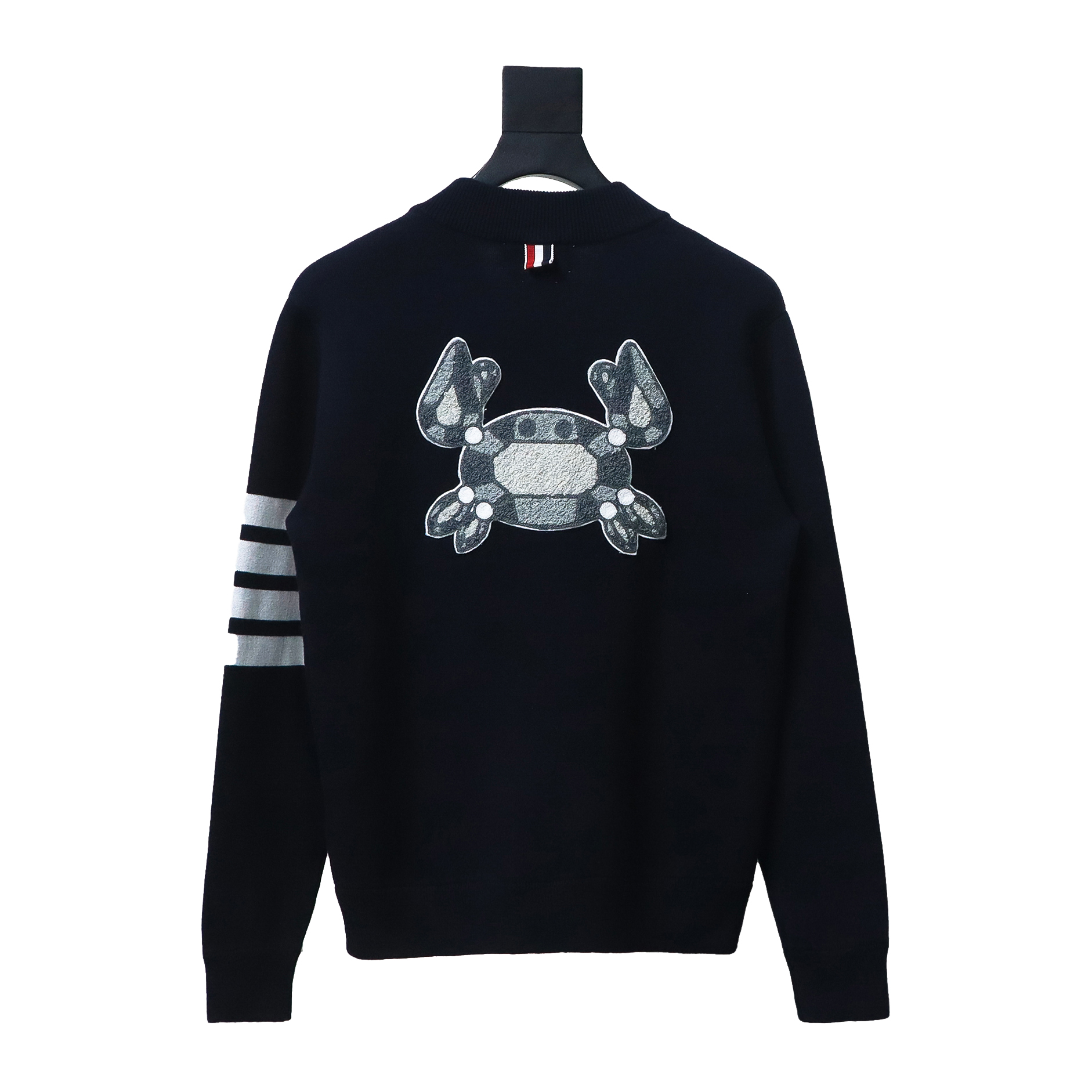Thom Browne 24FW Crab Zipper Baseball Jacket Black