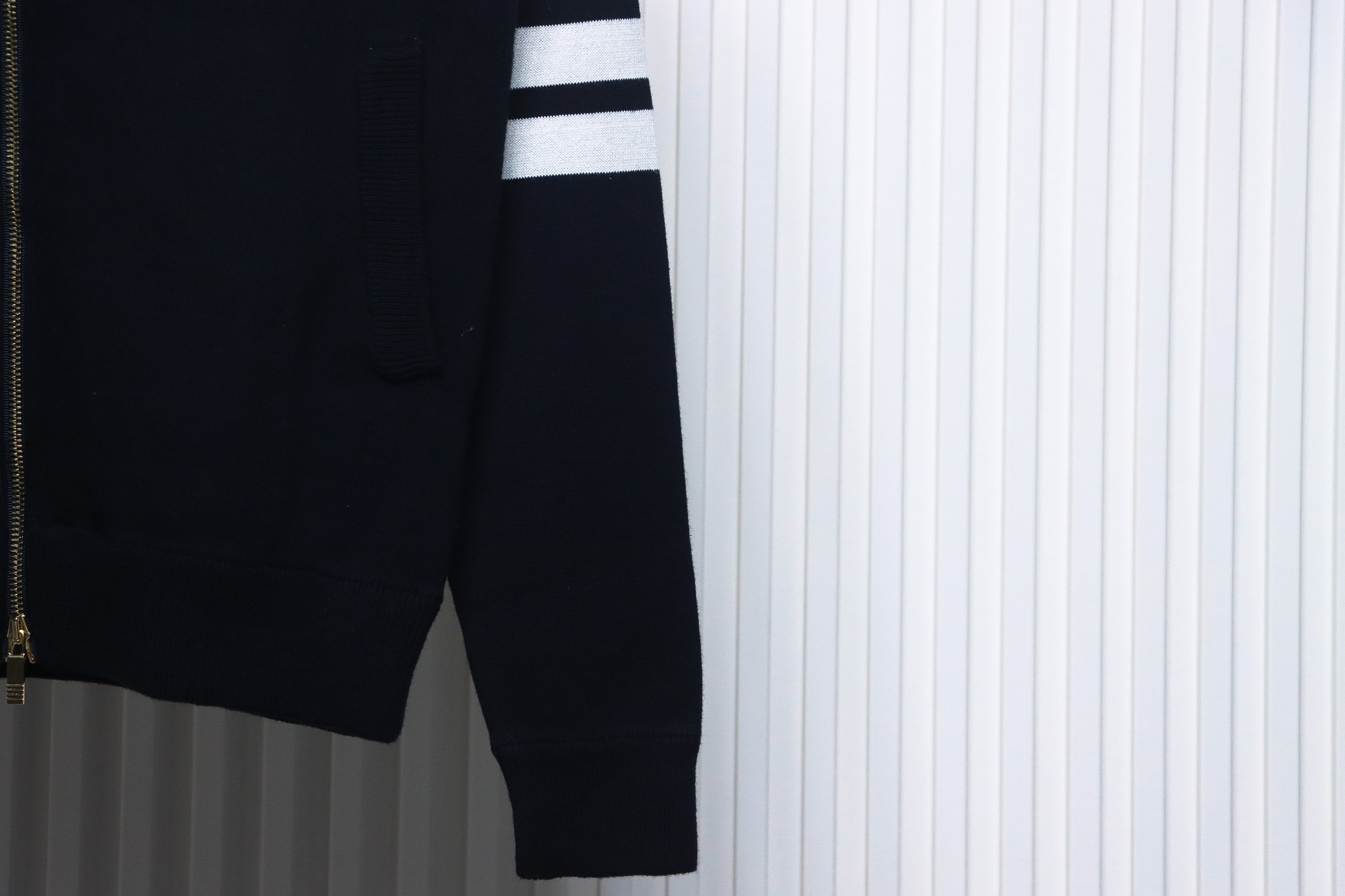 Thom Browne 24FW Crab Zipper Baseball Jacket Black