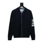 Thom Browne 24FW Crab Zipper Baseball Jacket Black