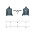 Thom Browne 24FW Crab Zipper Baseball Jacket Grey