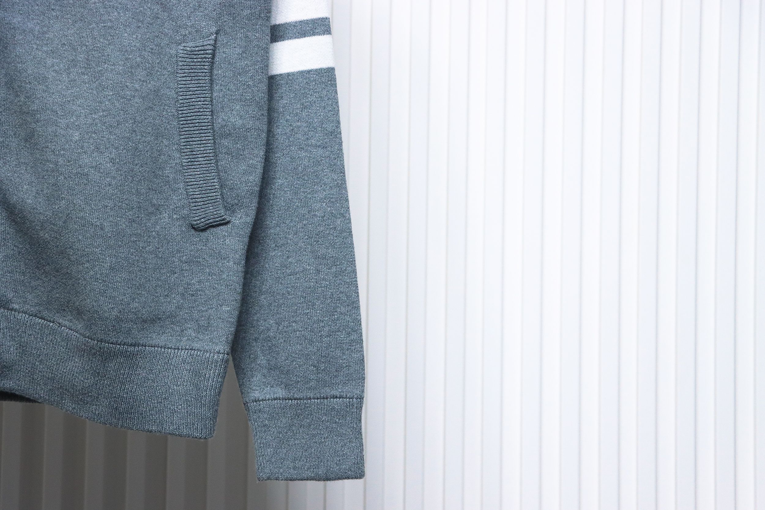 Thom Browne 24FW Crab Zipper Baseball Jacket Grey