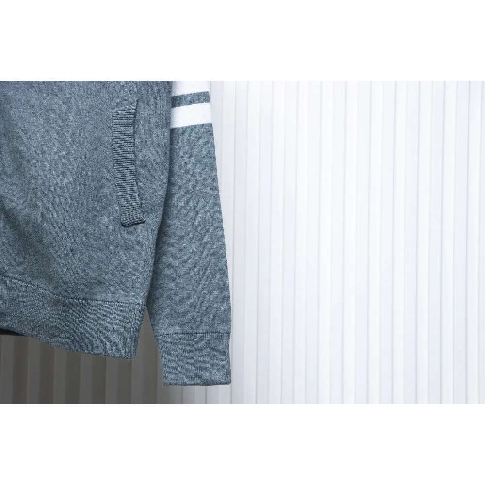 Thom Browne 24FW Crab Zipper Baseball Jacket Grey