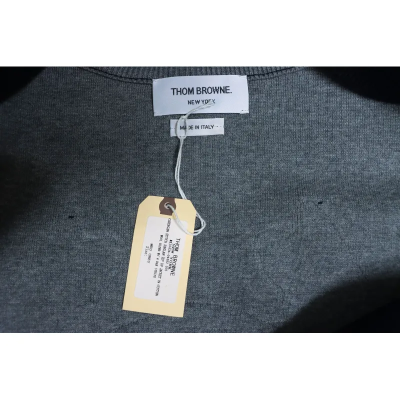 Thom Browne 24FW Crab Zipper Baseball Jacket Grey