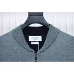 Thom Browne 24FW Crab Zipper Baseball Jacket Grey