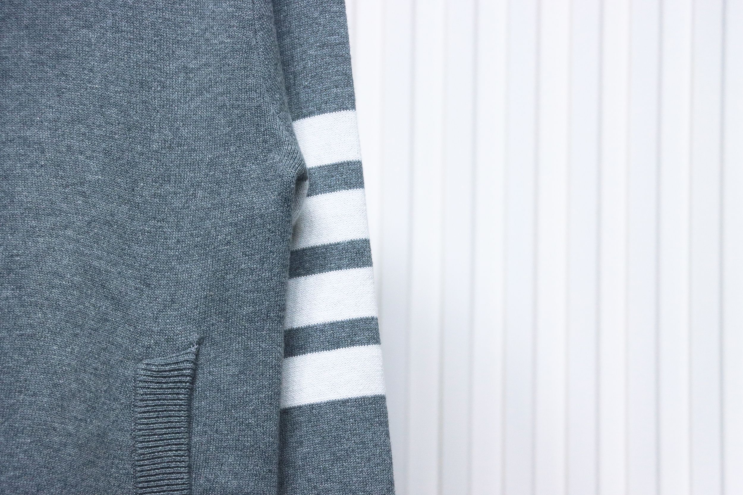 Thom Browne 24FW Crab Zipper Baseball Jacket Grey