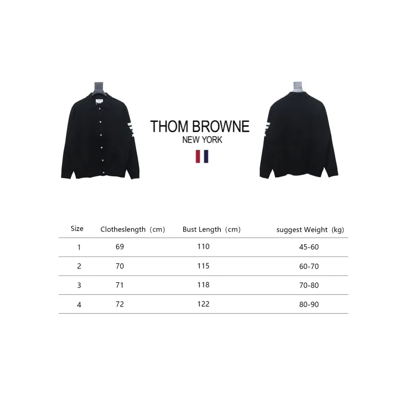 Thom Browne 24FW Four-Bar Lapel Jacket Black