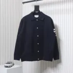 Thom Browne 24FW Four-Bar Lapel Jacket Blue