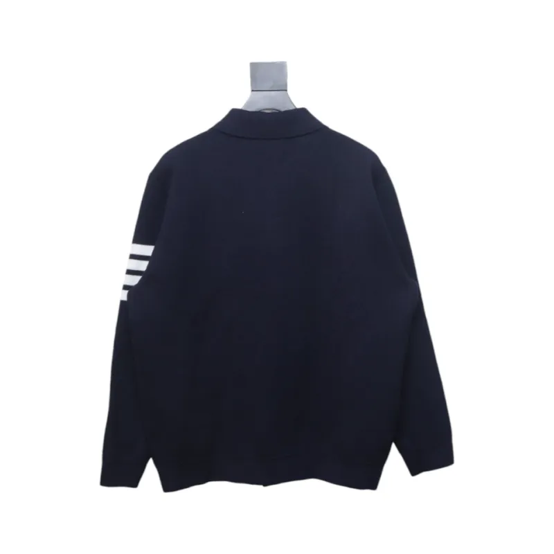 Thom Browne 24FW Four-Bar Lapel Jacket Blue