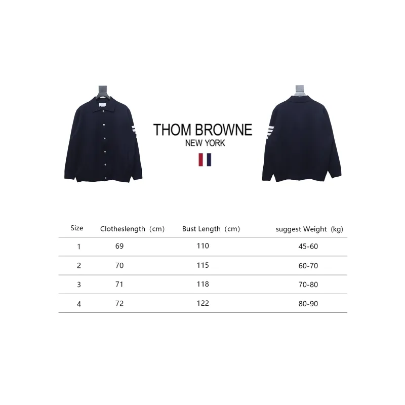 Thom Browne 24FW Four-Bar Lapel Jacket Blue