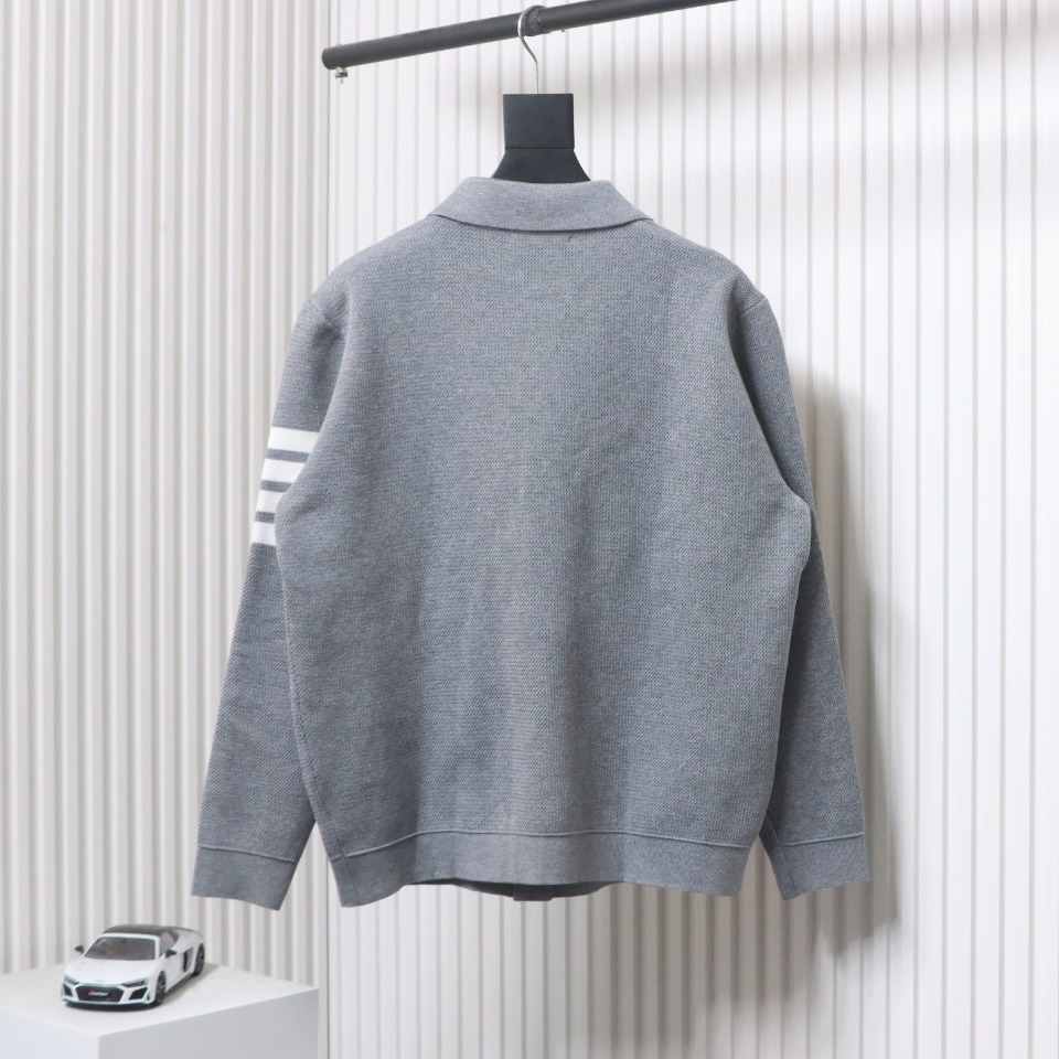 Thom Browne 24FW Four-Bar Lapel Jacket Grey