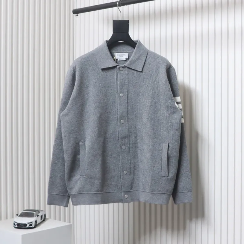Thom Browne 24FW Four-Bar Lapel Jacket Grey