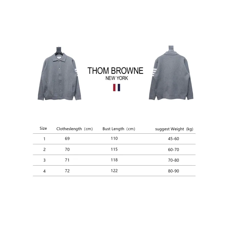 Thom Browne 24FW Four-Bar Lapel Jacket Grey