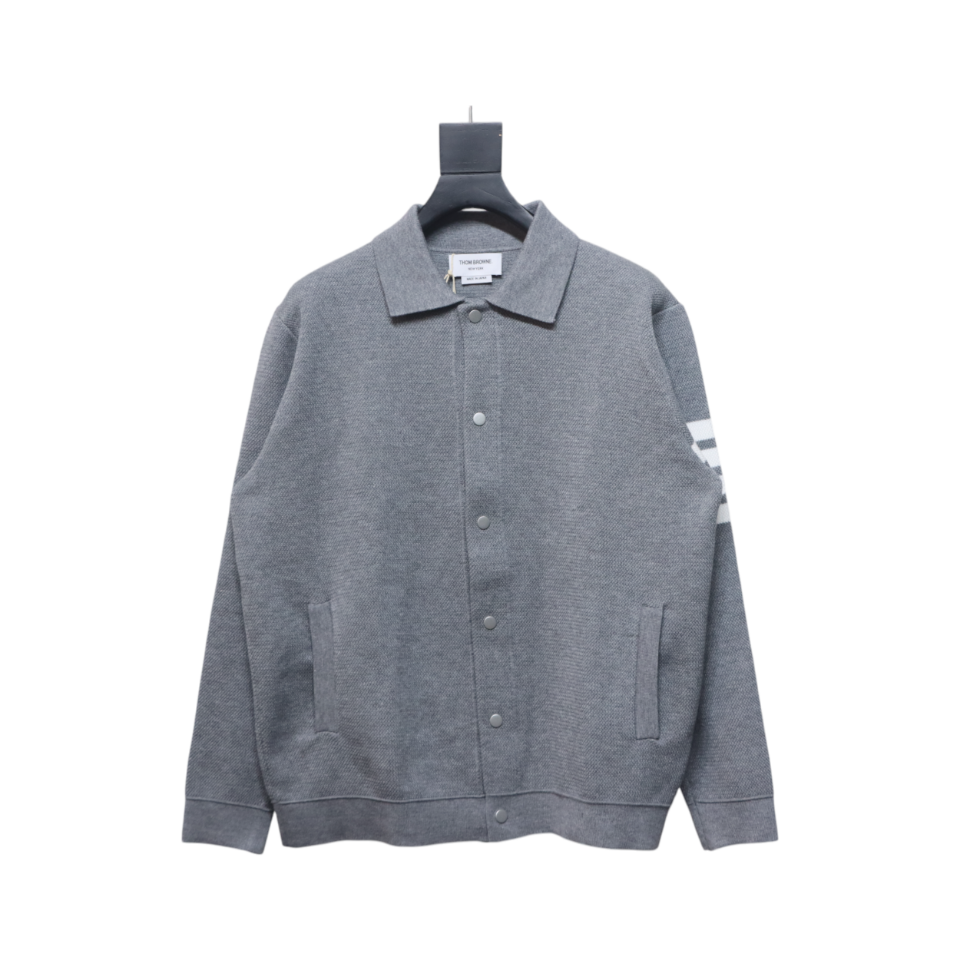 Thom Browne 24FW Four-Bar Lapel Jacket Grey