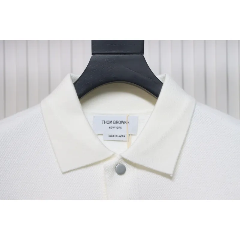Thom Browne 24FW Four-Bar Lapel Jacket White