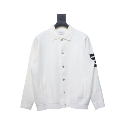 Thom Browne 24FW Four-Bar Lapel Jacket White 01