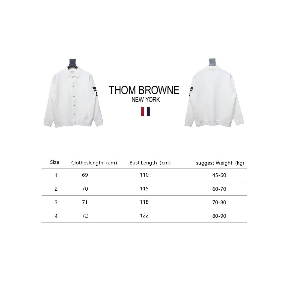 Thom Browne 24FW Four-Bar Lapel Jacket White
