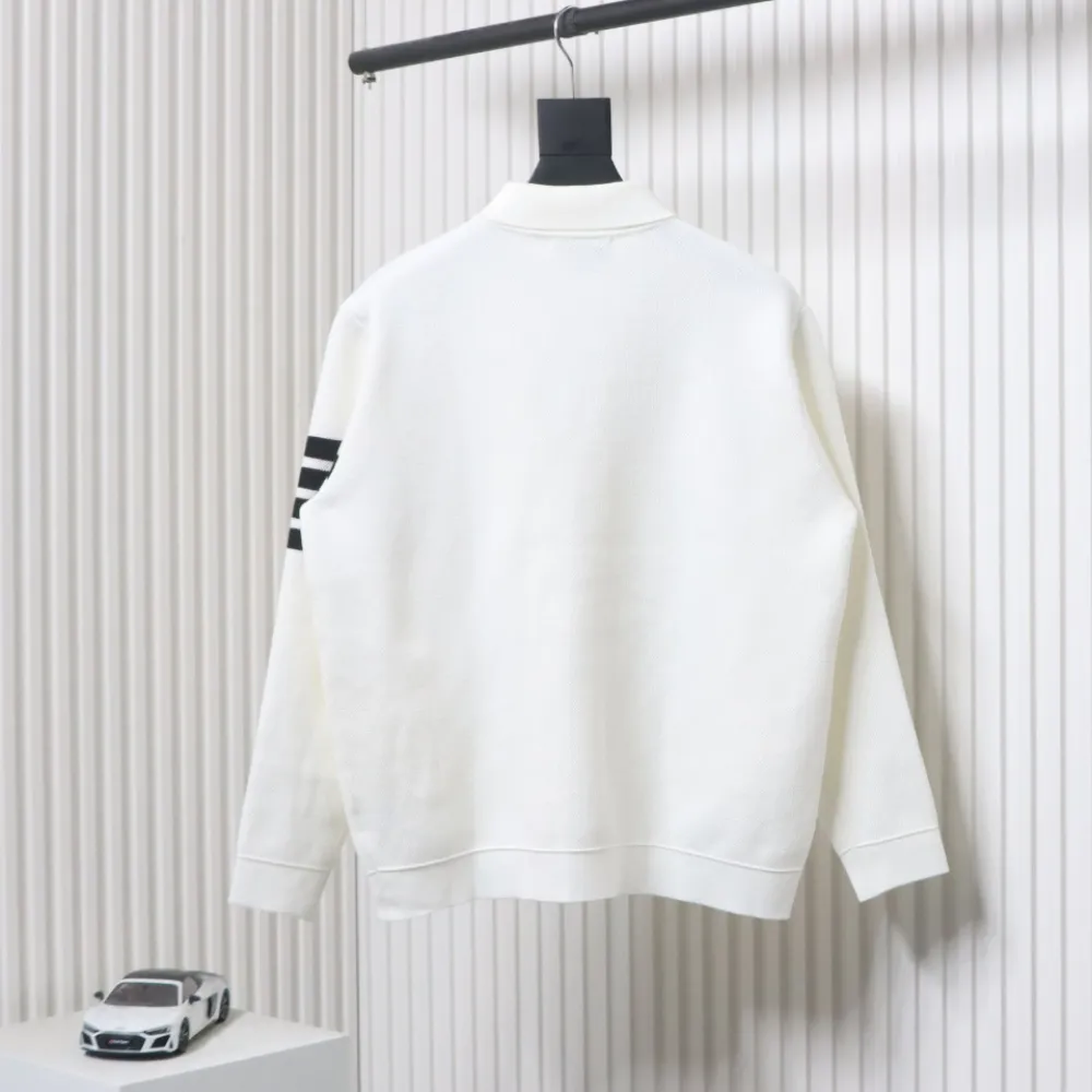 Thom Browne 24FW Four-Bar Lapel Jacket White