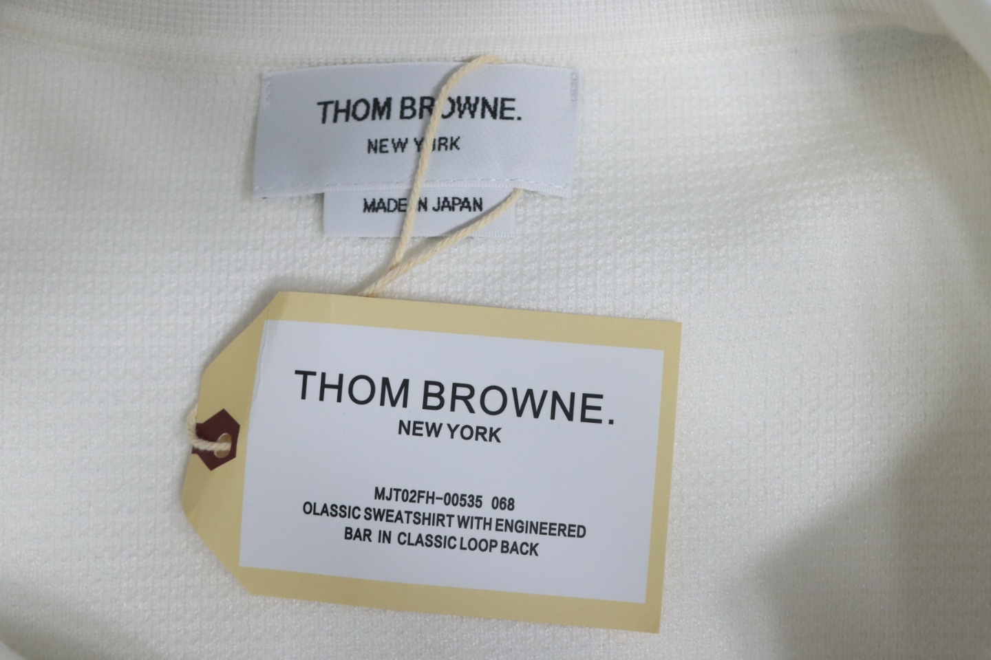 Thom Browne 24FW Four-Bar Lapel Jacket White