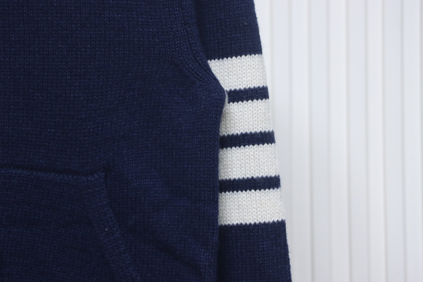 Thom Browne 24FW Rose Australian Wool Hooded Jacket Blue