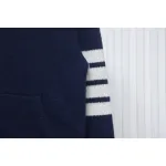 Thom Browne 24FW Rose Australian Wool Hooded Jacket Blue