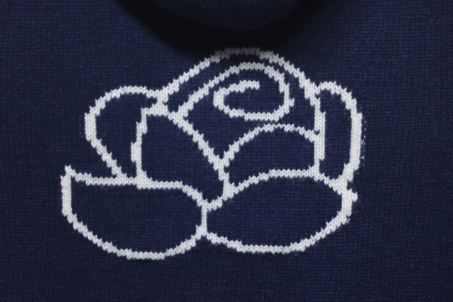 Thom Browne 24FW Rose Australian Wool Hooded Jacket Blue